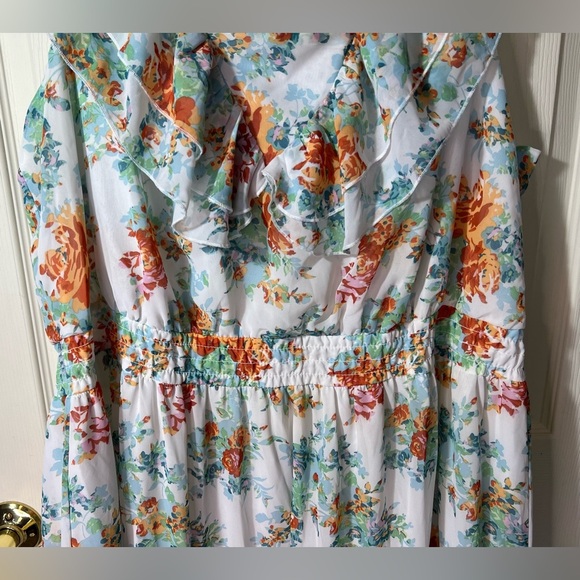 Denim 24/7 Sleeveless Floral Lined Dress Sz 22W - Picture 3 of 10